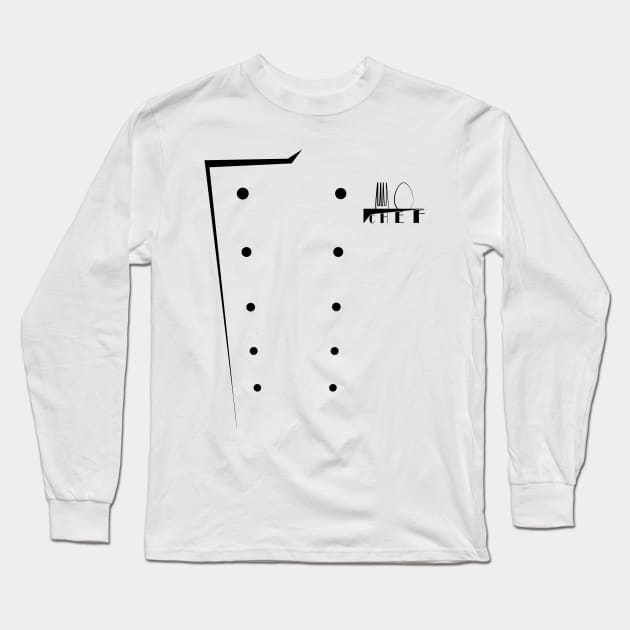 Restaurant Head Chef Jacket Like Tshirt - Funny gift Long Sleeve T-Shirt by CMDesign